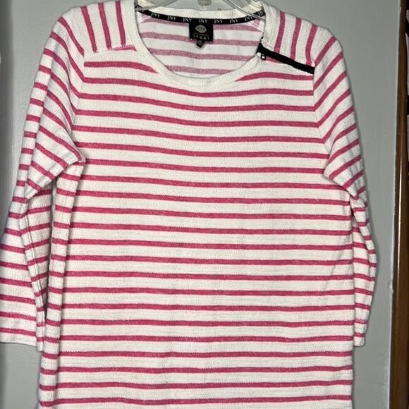 Jones, New York Sport striped three-quarter sleeve, top size medium - Picture 3 of 12